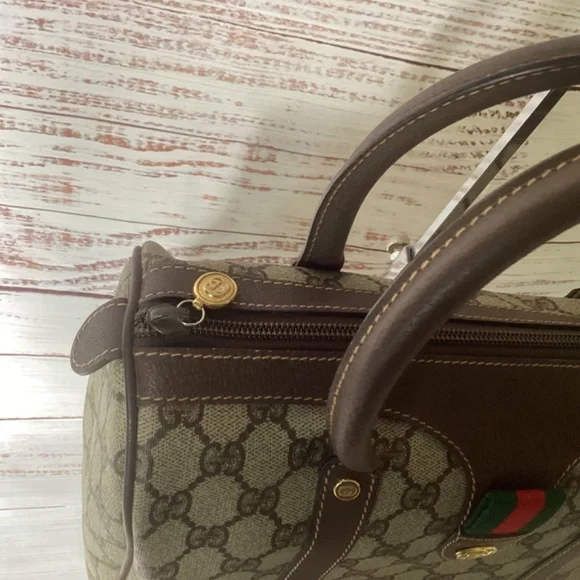 GUCCi Sherry Line Hand Bag Brown